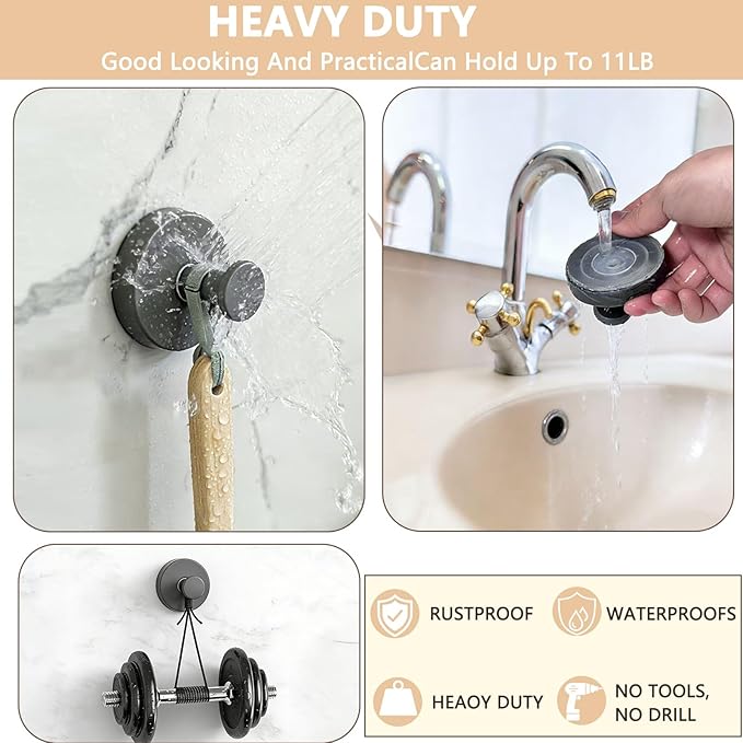 Wreath Hangers for Front Door Metal Suction Cup Hooks 2 Pack Removable Towel Hooks for Bathrooms Cup Hooks for Glass Window