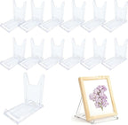 6 Pack Adjustable Clear Acrylic Display Stands for Purse, Book, Album, CD, Magazine, Picture, Plate & Artworks, Home Office Party Decor(4.02 x 2.36 x 4.5 Inch)