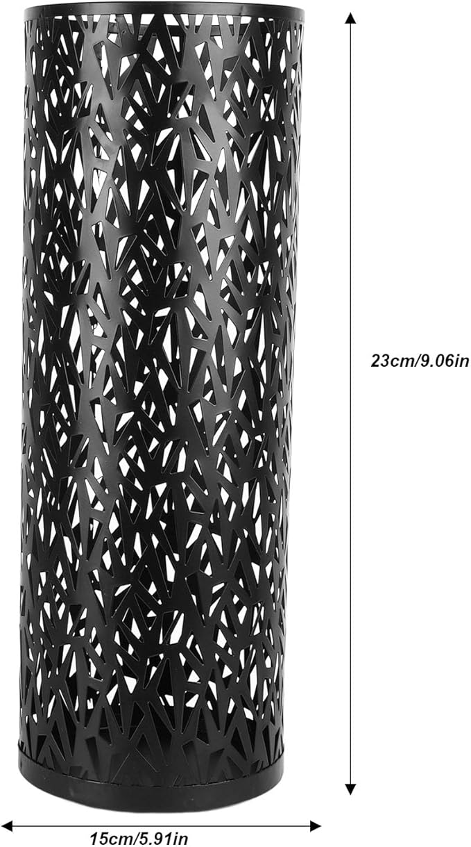Umbrella Stand, Metal Round Umbrella Stand Rack, Freestanding Rain Collection Umbrella Organizer, for Entryway, Home, Office Decor (Round) (S)