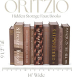 9 Faux Books with Hidden Storage (Earth), Vintage Books, Secret Storage, Bookshelf Decor, Coffee Table Storage, Home Staging Accessory, Brown Home Decor