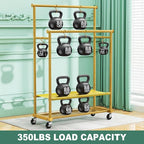 Double Rods Clothes Rack for Hanging Clothes, Heavy Duty Rolling Clothing Rack with Wheels, Freestanding Garment Racks with Oxford Bottom Shelf and Mesh Bottom Shelf for Bedroom Laundry Living Room