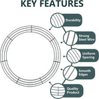 2-Pack Wire Wreath Frame – Round Metal Wreath Form with Ring Design for DIY Crafts, Floral Projects, and Home Decor – Dark Green Wire Frame for Christmas Holiday & Weddings (12 + 14 Inches)