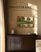 VIYYIEA Vintage Large Framed Wall Art for Living Room, Landscape Canvas Prints Home Decor, Oil Painting Picture, Bedroom Wall Decor Gifts for Friends or Family -【Twilight Reflections】-(24L x 16W)