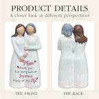 Mom Gift, Mom and Daughter Figurine, Gifts for Moms from Daughter for Mother Day, Anniversary, Birthday, Christmas, Sculpted Hand-Painted Statue