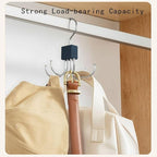 SODOI 4 Pack Multi-Functional Rotating Hook and Clothing Rack Saves Space in Your Closet, Suitable for Hats, Belts, Bags, Ties, and Vests