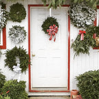 Wreath Hanger for Front Door, Adjustable 15 to 25 Inches Wreath Hangers, 20 lbs Larger Door Upgrade Wreath Hanger, Christmas (White)