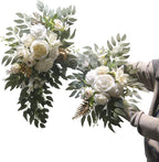 2Pieces Wedding Decorative Swag Artificial Flower Swag Ceremony Sign for Indoor and Outdoor Use Decorations
