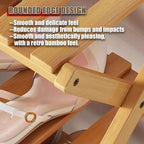 The 9-Tier No-Assembly Bamboo Rack, 2-9 Tier Folding Shoe Storage Rack, Space-Saving Organizer for Shoes, No Assembly Narrow Shoe Shelf for Entryway Closet Dorm (Natural, 7 Tier)