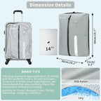Vacuum Bag for Travel, Professional IPX8 Waterproof Reusable Vacuum Compression Bags for Travel Suitcases, Durable Space Saver Bag(3 PACK,With Pump)