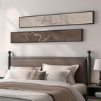 Long Narrow Framed Neutral Abstract Vertical Wall Art Set, 2 Piece Modern Canvas Prints Paintings Artwork for Walls, Beige and Brown Minimalist Pictures for Hallway Entryway Living Room Bedroom Decor