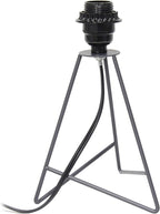 Simple Designs LT2066-GOG-LB 14" Down to The Wire Table Lamp for Bedroom, Living Room, Entryway, Office, Gray with Gray Shade, with Feit LED Bulb Included