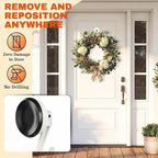 Ofiray-home Wreath Hangers, 4 Pack Heavy Duty Wreath Hangers for Front Doors/Windows/Over Door, No Drill & Reusable Suction Cup Hooks for Bedroom, RV, Bathroom and Home Storage Hooks(White)