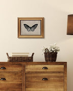 VIYYIEA Vintage Gold Framed Wall Art for Living Room, Black Butterfly Canvas Prints Home Decor, Halloween Gothic Painting Picture, Bedroom Wall Decor Gifts for Friends or Family -(10L x 8W)
