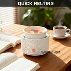 Wax Melt Warmer 3-in-1 Electric, Ceramic Wax Burner for Scented Wax & Essential Oil – Fast Heating, Flame-Free Aromatherapy for Home Office, White