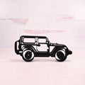 Jeep Wrangler Sculpture - Minimalist Decorative Accent for Off - Road Enthusiasts & Modern Home Decor | Collectible Design (Jeep Wrangler 2 Door Side View Matte Black)
