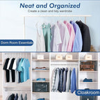 HOUSE DAY White Plastic Hangers 40 Pack, Plastic Clothes Hangers with Built-in Strap Hooks, Space Saving Slim Hanger for Closet Organizers and Storage, Durable Clothing Hanger for Shirts Blouses Tops