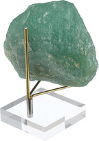 Hipiwe Clear Acrylic Display Stand Holder with Adjustable Metal Arms Display Easel Stands for Gemstones Fossils Minerals Agate Slabs Plates Crystals Saucers Collectibles, 2.4x2.4x4.1 inch