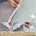 Vacuum Storage Bags with Electric Air Pump, 15 Pack (5 Jumbo, 5 Large, 5 Medium) Space Saver Bag, Space Saver Bag, Vacuum Sealer Bags for Clothes, Blanket, Duvets, Pillows, Comforters,Travel