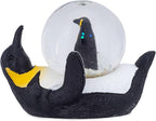 Elanze Designs Yellow Neck Penguin Mommy and Chick Magical Whimsical Tabletop Dresser Nightstand Figurine Miniature 45MM Sturdy Glitter Water Snow Globe Decoration