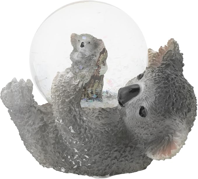 Elanze Designs Mommy Koala and Joey Baby Magical Whimsical Tabletop Dresser Nightstand Figurine Miniature 45MM Sturdy Polyresin Glitter Water Snow Globe Decoration
