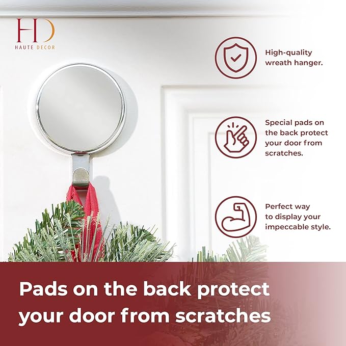 Haute Decor Attract Magnetic Hanger, 1 Pack - Strong Magnet Hook for Metal Doors and Surfaces