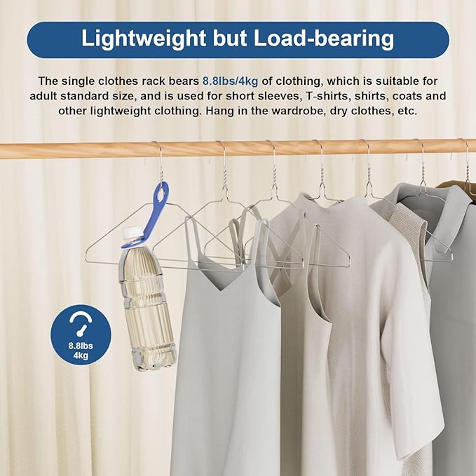 SPECILITE Wire Metal Clothes Hangers Bulk 300 Pack for Standard Size Suits, Coats, Shirts, Pants, Skirts, Space Saving, Non Slip,16 Inch 12 Gauge Ultra Thin, Silver