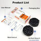 Hat Rack for Door - Two-Way Hanging Caps with Display Hooks and Hanger, Hat Organizer for Baseball Caps, Over the Door Hat Storage Organizer for Bedroom, Entrance or Garage Doors - 2 Packs