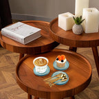 Modern Clear Coaster Set of 5- Glass Coasters for Drinks Crystal Coasters Round Cup Mat Coffee Table Decor for Office, Kitchen, Bar, Dining Room, Living Room, Patio(Clear Blue)