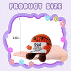 Funny Crochet Mini Basketball for Dad, Positive Basketball Crochet Inspiring Mental Health Gift, Emotional Support Crochet for Dad