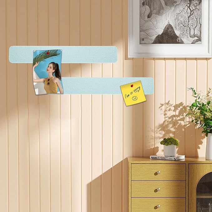 Bulletin Board Cork Board Cork Boards for Walls Cork Board for Office Pin Board Bulletin Boards for Walls (Blue)