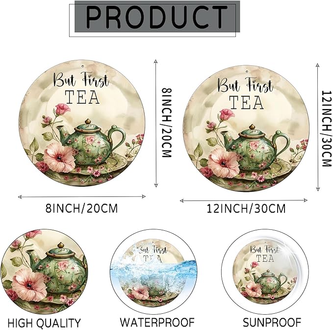 Vintage Dragonfly Moon Sign Metal Sign Retro Round Tin Sign Aluminum Sign for Farmhouse Yard Home Bar Bedroom Wall Decor 8 Inch