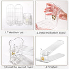 20Pack Shoe Slots Organizer for Closet Shoe Stacker Shoe Rack Organizer for Closet Space Saver Storage Holder Organization (Clear)