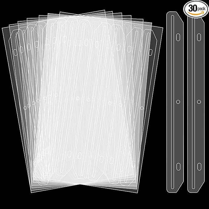 30 pcs Magazine Holders for Binders 3 Hole Punched Plastic Binder Accessories 3 Ring Binder Magazine Collection Storage for Magazines File Book Organizer (Translucent White)