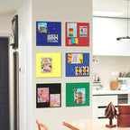 Large Cork Board for Wall 35" x 23", Bulletin Board, 6 Pack Felt Wall Tiles with 40 Pushpins, Cork Boards for Office Pin Board Tack Board Cork Boards