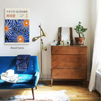 Yayoi Kusama Print Vintage Japanese Wall Art Abstract Yayoi Kusama Poster Minimalist Painting Art Exhibition Suitable for Japanese Bedroom,Living Room Office Decor 24x36in Framed
