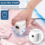 Vacuum Storage Bags with Electric Pump, 8 Pack (4 Large and 4 Super Jumbo), Heavy Duty Reusable PA+PE Space Saver Bags for Bedding, Comforters, Blankets, Clothes, Home and Travel Storage