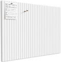 MaxGear Large Cork Boards for Walls 48" x 36", White Felt Bulletin Board Tiles for Office Decor, 12 Pack Felt Wall Tiles with Slat Paneling, Push Pin Board Home Wall Organizer