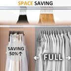 ELONG HOME Velvet Hangers, 50 Pack Black Slim Felt Hangers with 360 Swivel Hook, Non-Slip, Heavy Duty for Coats, Pants & Dresses