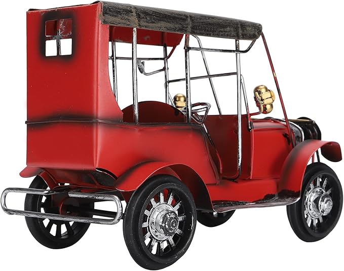 Antique Car Model, Vintage Retro Car Toys, Iron Metal Crafts Desktop Ornament with Delicate Craftsmanship, Classic Design for Home Office Bar Decoration, Gift for Car Lover
