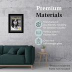 Creative Picture Frames 10.5 x 12.5 Magazine Frame with Full-Strength Glass, Holds Up To A 1/4" Thick Media with Installed Hangers for Easy Mounting, 12x14 Manhattan Black Frame with Black Mat