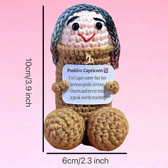 Capricorn Gifts Women Men Birthday Christmas,Capricorn Gifts Positive Card Inspirational Gift for Women Zodiac Astrology Plush Toy for Halloween,Retirement Bosses Day Stuff Things (Capricorn)