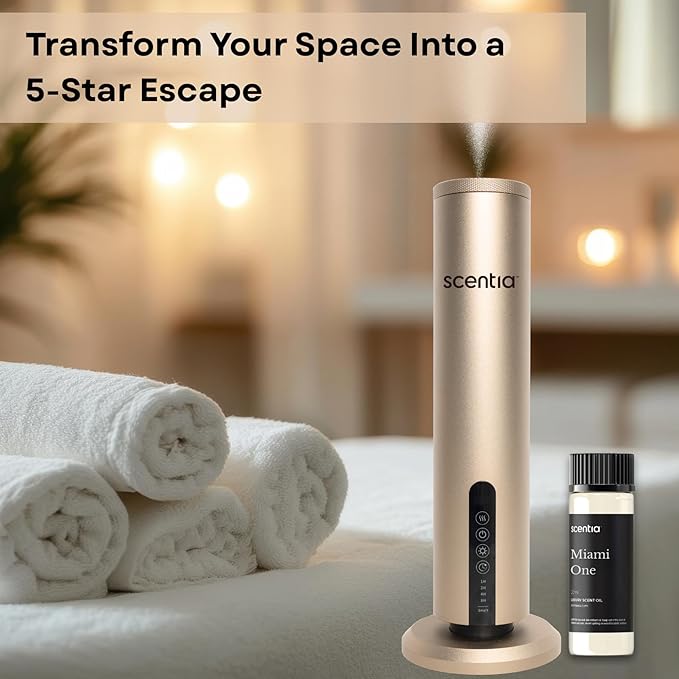 Scentia Miami One Hotel Diffuser Oil Inspired by The 1 Hotel Miami Beach - 20 ml 0.67 fl oz - Essential Oil Blend for Aromatherapy, Water Less Diffusers Humidifiers