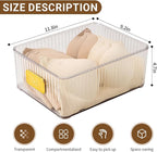 Clear Bra Organizer, Plastic Underwear Drawer Organizer with Lid for Closet, Undergarment Storage Ideal for Socks, Bras, Ties, and Scarves