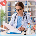 Nurse Angle Figurine 3.9 Inch Nurse Resin Doll Desk Decor Gift for Nurses Practitioner, Nurses Day Souvenirs, Healthcare Workers Home Office Desktop Decor