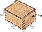 Wood La Vie En Rose Music Boxes,Carved Hand Crank Musical Box Wooden Classic Handmade Engraved Valentines Birthday Gift for Kids Boys Girls Friends (Wood-La Vie En Rose)