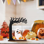 Funny Halloween Desktop Swing Decor, Spooky Indoor Home Decor for Living Room/Kitchen/Tabletop, Gothic Fall Themed Desktop Ornament, Unique Halloween Decoration for Women (Ghost)