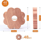 Homode Cedar Rings for Clothes Storage, 48 Pcs Cedar Blocks Cedar Chips for Closets and Drawers, Scented Flowers Cedarwood for Closets Closet Freshener