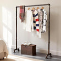 Industrial Pipe Clothing Rack 59in,Clothes Racks for Hanging Clothes,Heavy Duty Garment Display Rack