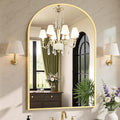 Sweetcrispy 30"x40" Arched Gold Bathroom Mirrors for Wall, Bathroom Mirrors for Over Sink, Metal Framed with HD Shatter-Proof Glass for Entryway, Living Room, Bedroom, Home Decor