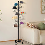 Montex Hat Rack Stand 15 Hooks, Hat Display Stand Metal, Hat Display for Stores, 15 Customisable Circular Hooks